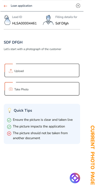 Add Photo/Selfie feature
